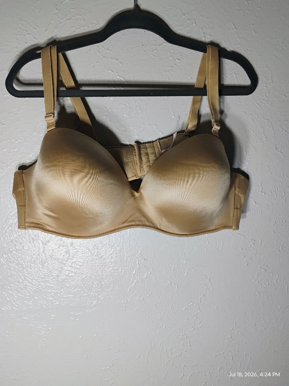 Cacique 44C Convertible Strapless Underwire Push Up Wide Band Bra in Nude Color